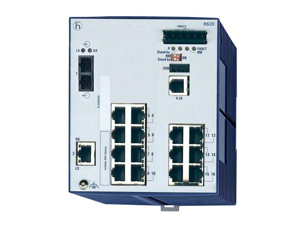 OpenRail RS20 15xTX-RJ 1xFX (SC) 0-60°C 9,6-60VDC Enhanced, GL approved